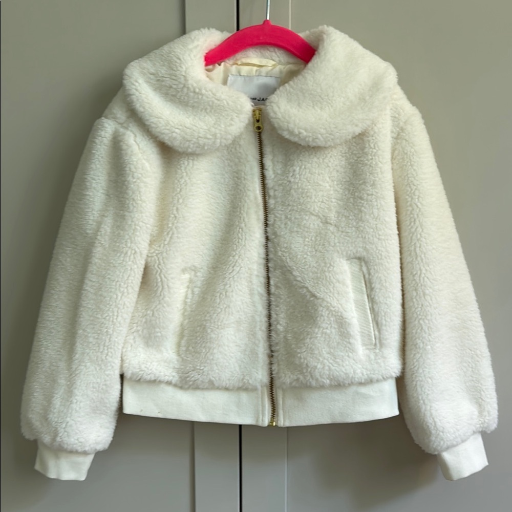 Kids Janie and Jack White Faux Fur Jacket -Size 5-6 NWT